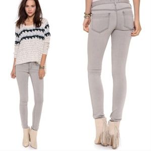 • Free People Gray Washed Out Skinny Jean •